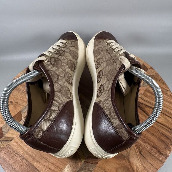 Michael Michael Kors City Sneakers Signature Print Brown Sz 8 - Picture 5 of 8